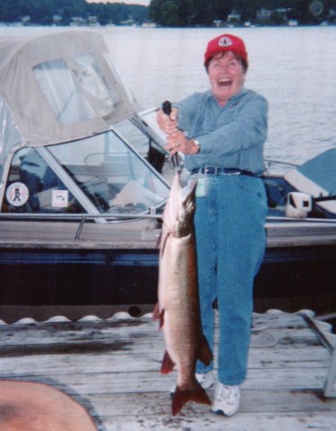 Marjorie Hoagland with muskie