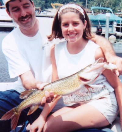 Chrissy Pellegrino's 3Lb 5oz Pickeral caught and released on 6/30/01