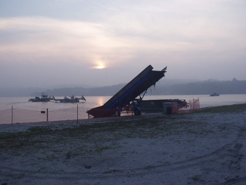 Harvester set-up at state park 9/5/02